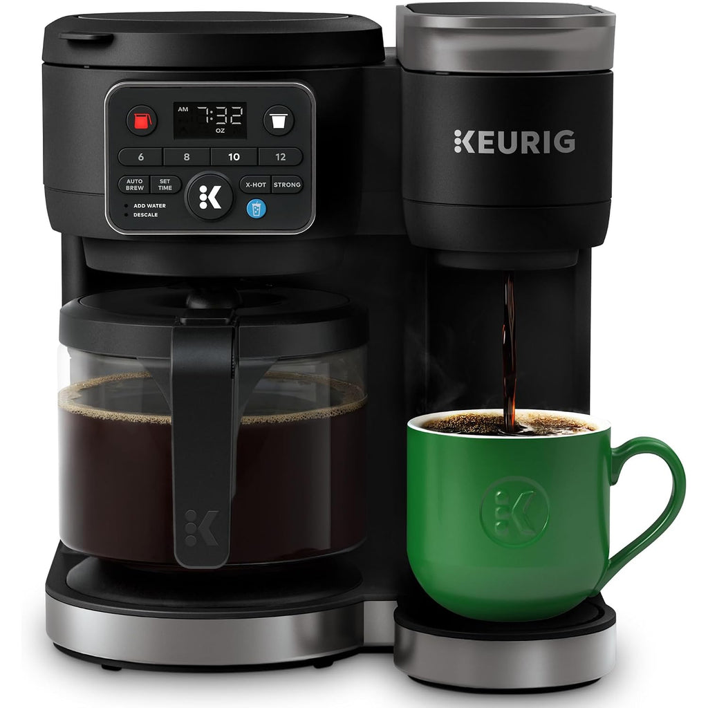Keurig K-Duo Hot & Iced Single Serve & Carafe Coffee Maker, Multistream Technology, 72Oz Reservoir (Gen 2) | Multistream Tech, Brews K-Cup Pods And Grounds, Brew-Over-Ice, Strong And Extra Hot, 6-12 Oz Cups, 6-12 Cup Carafe