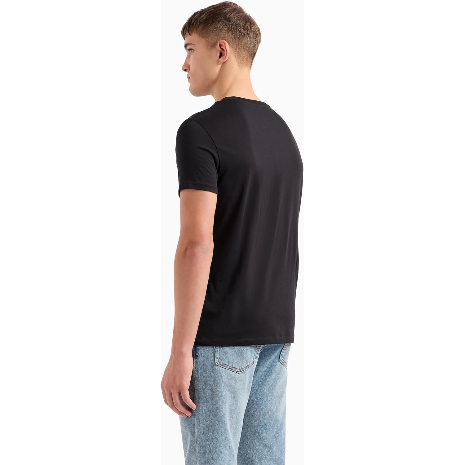 Armani Exchange Men'S Solid Colored Basic Pima Crew Neck