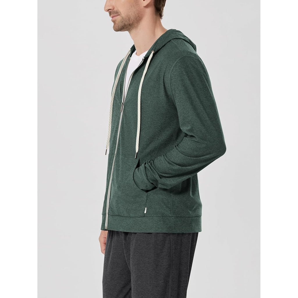 Ododos Men'S Full-Zip Hoodie - Odstratum Tech Ultra Soft Outfit Upf 50+ Performance Hooded Jacket With Pockets