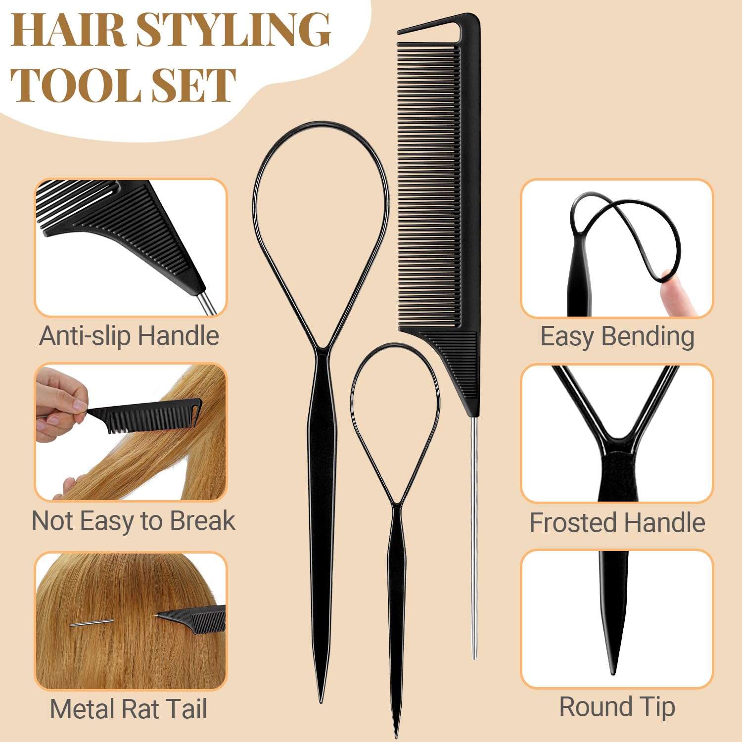 Ikoco 822Pcs Hair Accessories For Girls, Elastic Hair Ties With Neutral Color Clips And Tools
