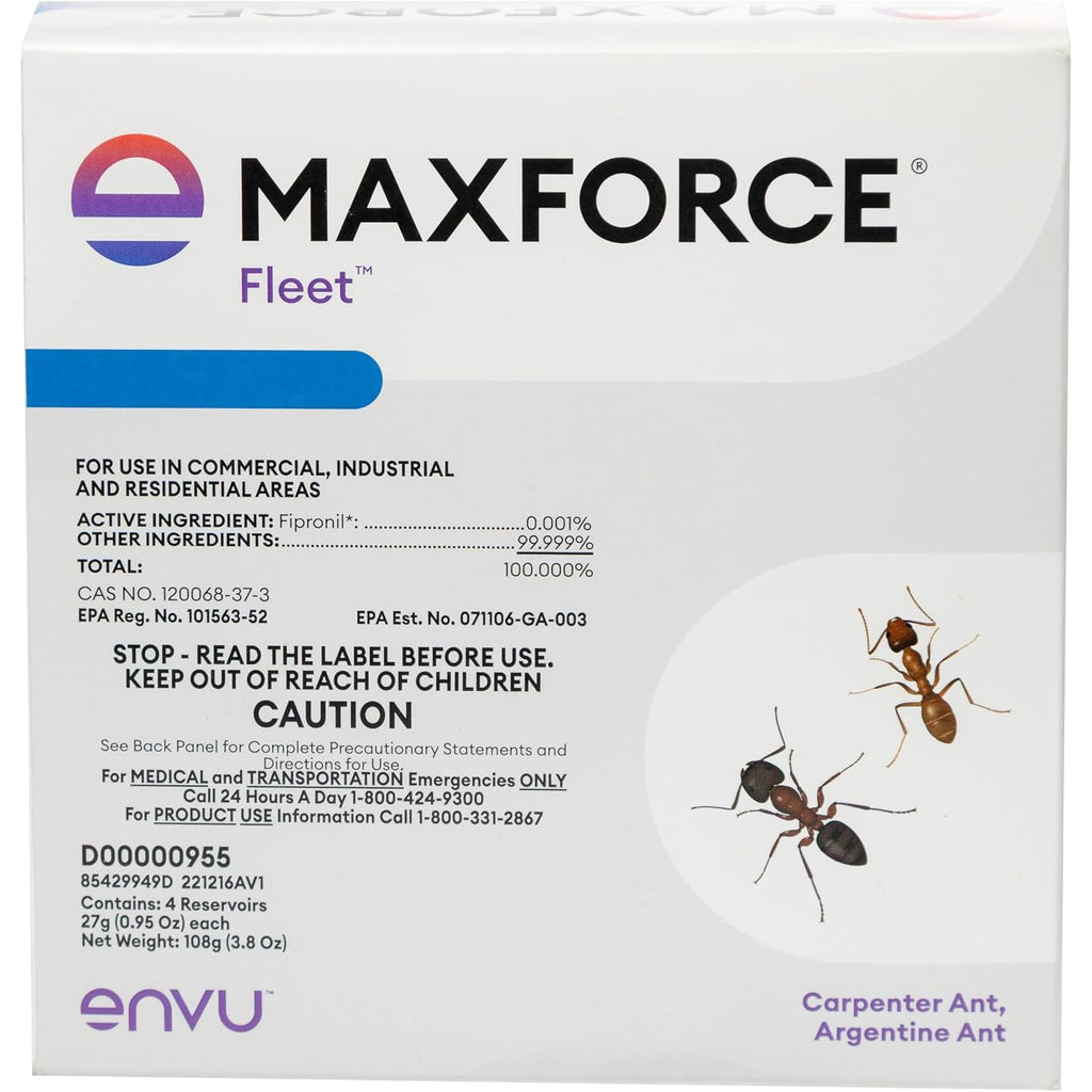 Maxforce Fleet Ant Bait Gel (4X27Gram) - Fastest-Acting Ant Killer With Fipronil - Indoor & Outdoor Use - Kills Entire Colonies, Controls Carpenter, Argentine, Odorous House Ants, & More