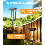 Solar Pathway Lights Outdoor, 8 Pack Upgraded Solar Garden Lights Solar Powered, Solar Lights Outdoor Waterproof Ip65, 15 Hours Outdoor Solar Lights For Yard Patio Landscape Walkway Driveway Decor