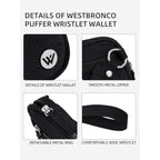 WESTBRONCO Wristlet Wallets for Women – RFID Blocking Quilted Nylon Phone Wallet, Card Holder Purse for Travel & Everyday Use