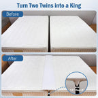 Vekkia Split King Gap Filler For Adjustable Bed,Twin To King Bed Converter Kit,Bed Bridge Twin To King,Mattress Connector With Washable Cover,For Guests Stayovers,Family Room(75In×10In)