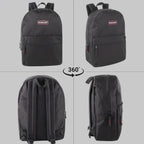 Trail Maker Classic 17 Inch Backpacks With Adjustable Padded Straps | School Backpacks For Girls, Boys (Black)