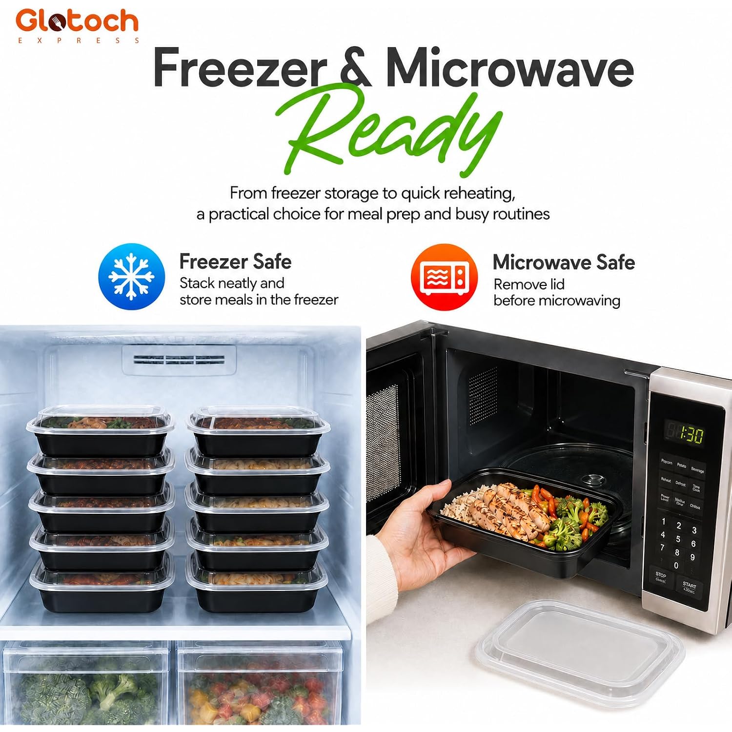 Meal Prep Containers 24Oz-100 Pack (200-Piece) Reusable Food Storage Containers With Lids Microwave, Freezer, Dishwasher Safe - Leakproof & Bpa Free Durable Plastic Bento Box For To Go Take Out