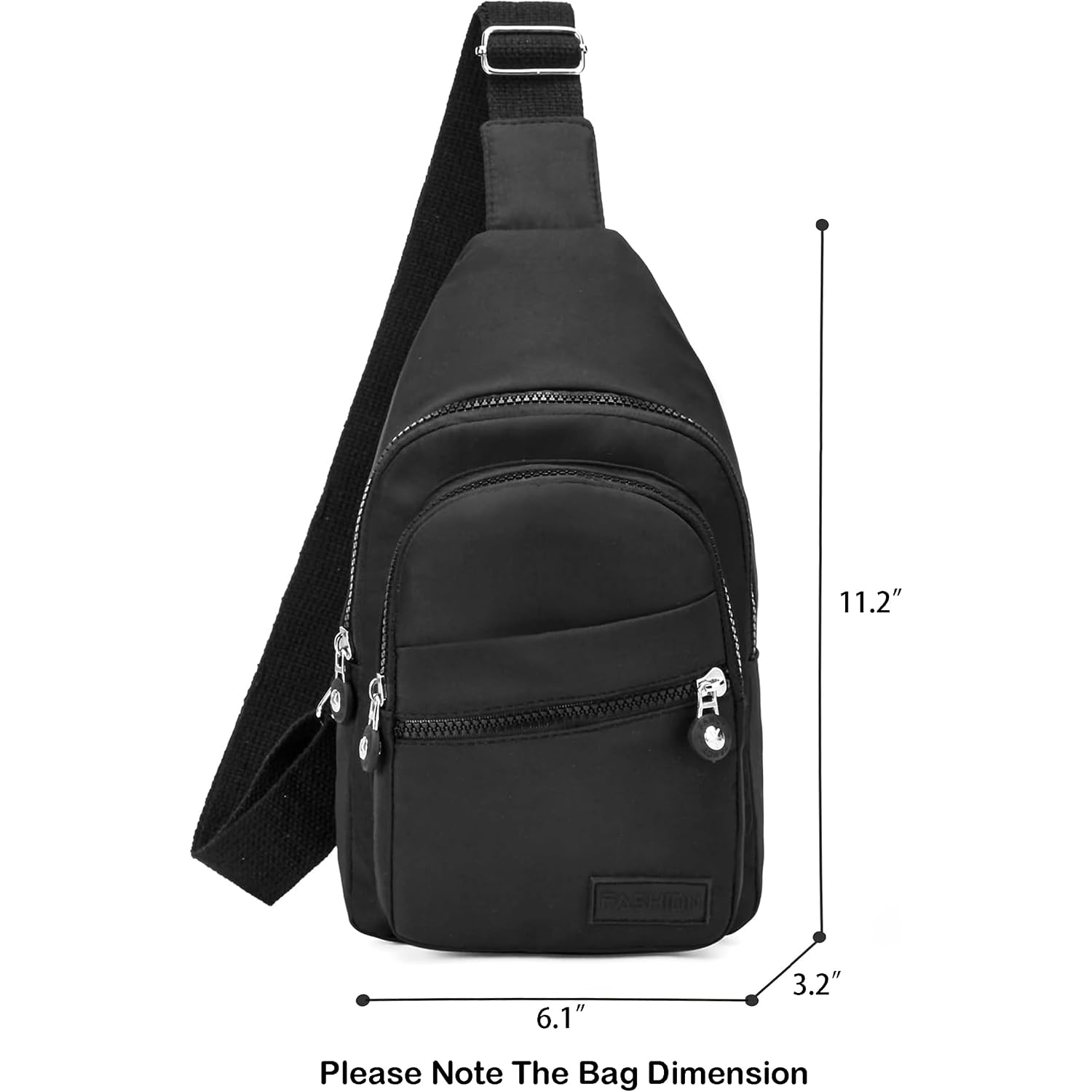 Banelu Small Sling Backpack Crossbody Bags For Women Men, Small Sling Bag Cross Body Bag Fanny Packs Crossbody Purses - Black
