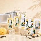 Gift Baskets For Women, Spa Luxetique 8 Pcs Vanilla Mothers Day Gifts For Mom, Birthday Bath And Body Set, Self Care Kit For Her, Including Bubble Bath, Shower Gel, Body Lotion