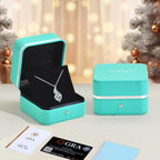 Mothers Day Gifts for Mom, Moissanite Necklaces for Women, 925 Sterling Silver Necklace with Birthstone, Ideal Anniversary Present or Birthday Christmas Valentine Jewelry Gift for Woman Wife Her Girlfriend