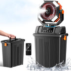 40000Mah Misting Fans For Outside, 15L Large Tank Portable Misting Fan, Battery Powered Outdoor Mister Fan With Remote & Led Light, Wide 270° Coverage For Camping Patio Backyard