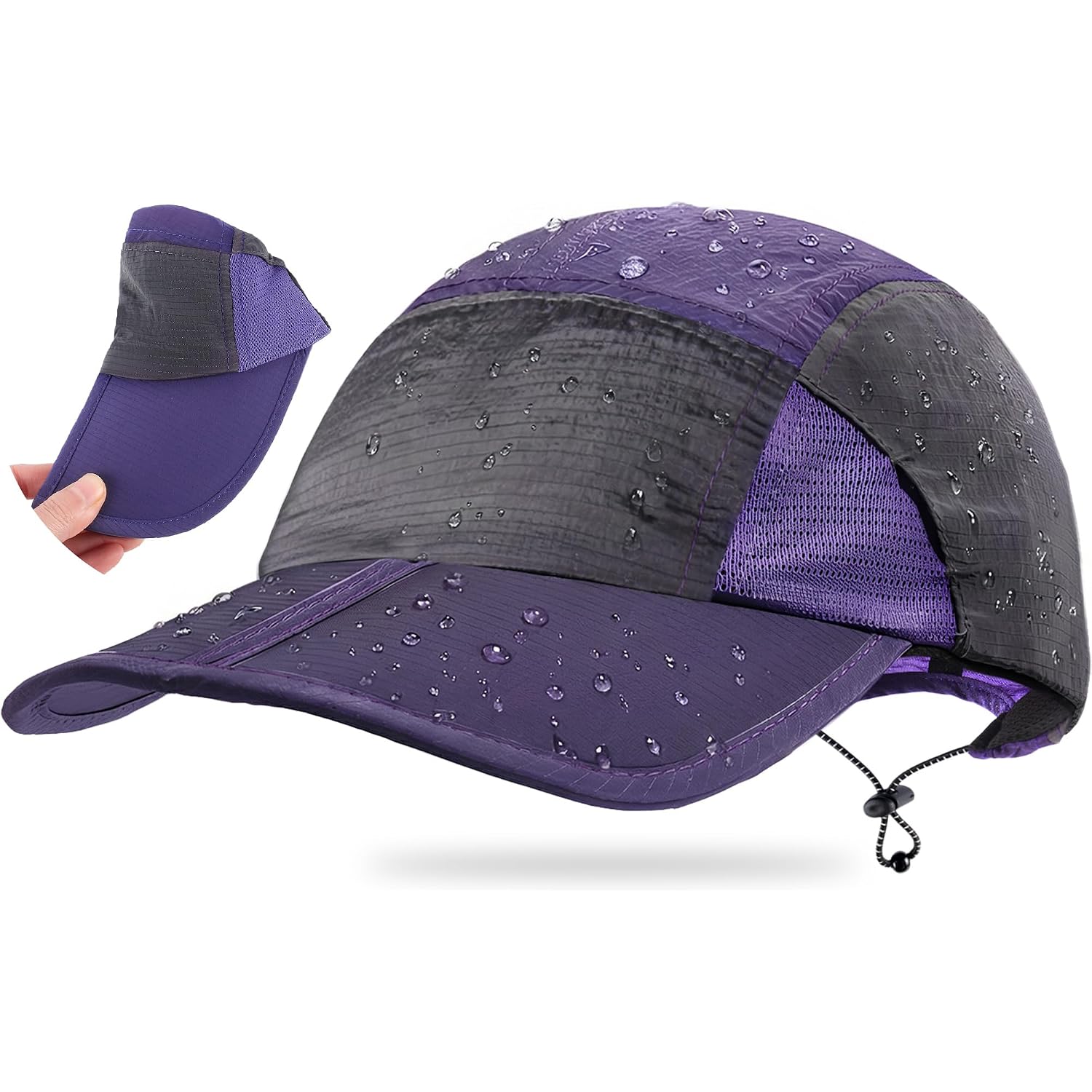 Foldable Lightweight Outdoor Sports Baseball Cap, Breathable Quick Dry Upf 50+ Sun Hat, Waterproof Adjustable