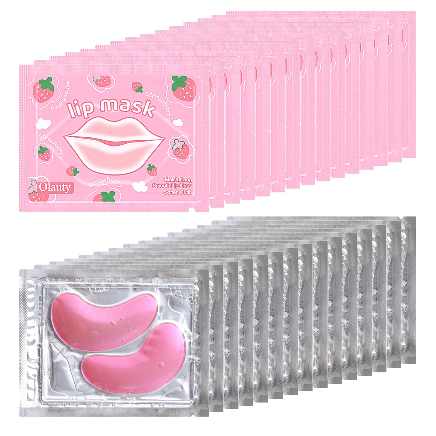 30 Pairs Eye Masks & Lip Masks, Under Eye Patches For Puffy Eyes, Moisturizing Lip Mask Pink Pads, Reducing Fine Lines, Bridal Shower Gifts, Graduation Gifts, Wedding Bridesmaid Gifts, Bulk Gifts