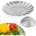 Vegetable Steamer Basket, Premium Stainless Steel Veggie Steamer Basket - Folding Expandable Steamers To Fits Various Size Pot Small By Sayfine (5.5" To 9.2")