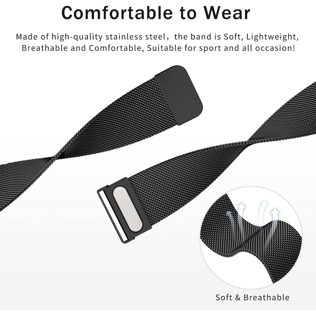 Meliya Metal Watch Bands, 20Mm 22Mm Quick Release Watch Strap, Stainless Steel Mesh Replacement Band For Women Men