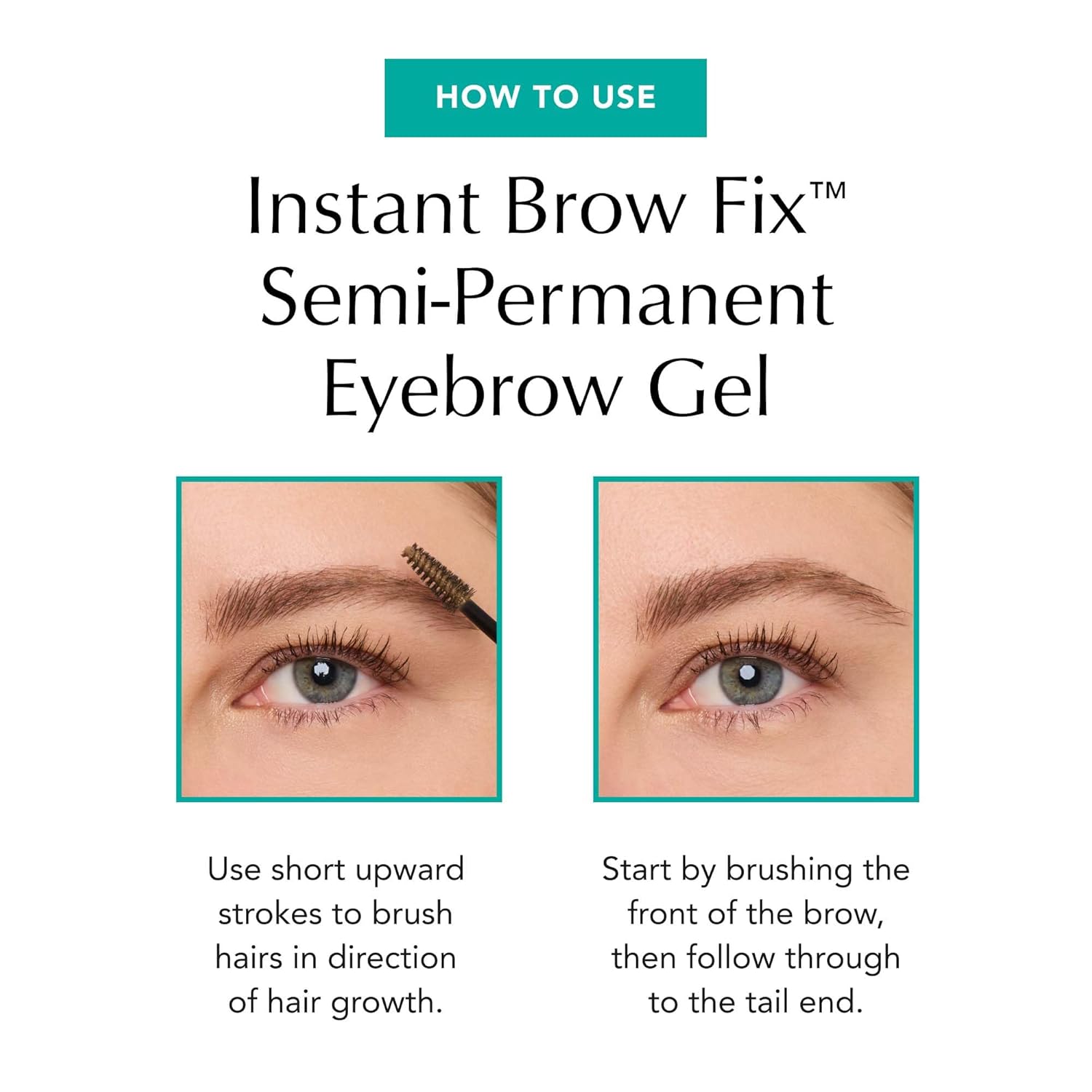 Thrive Causemetics Instant Brow Fix Semi-Permanent Eyebrow Gel, Waterproof Tinted Eye Brow Gel with Vitamin B5, Smudge-Proof, Long Lasting Definition, Vegan & Cruelty Free, Audrey (Medium Brown)