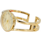 Collections Women's Elegant Analog Quartz Watch - 33mm Case, Casual Metal Cuff Bangle Design, Adjustable Fit for 7-8 Inch Wrist Size