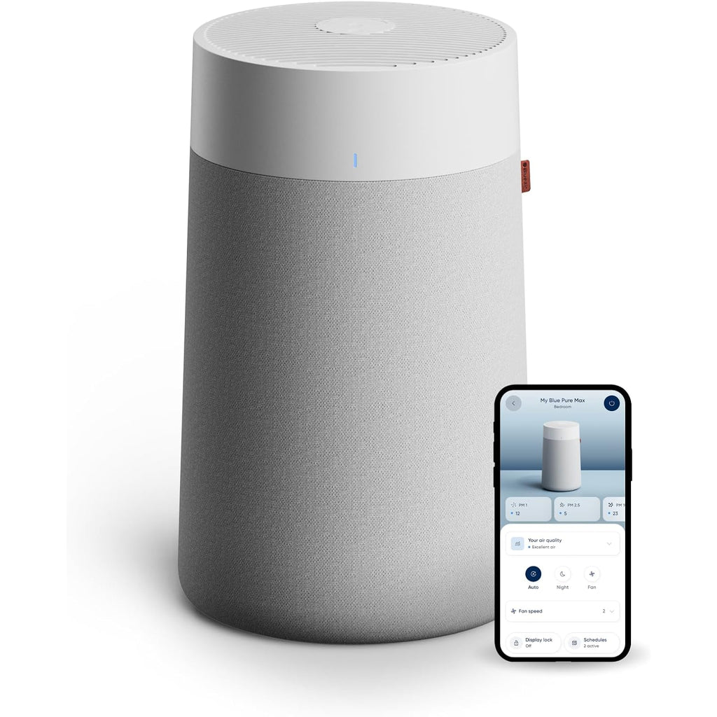 Blueair Blue Pure 311I Max Smart Air Purifier For Medium Rooms Up To 2,107 Sq Ft Hepasilent Air Cleaner For Pets Allergies Smoke & Dust Wifi Air Purifier With Auto Mode Quiet Air Purifier For Bedroom
