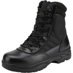 Nortiv 8 Men'S Military Tactical Work Boots Side Zipper Leather Motorcycle Combat Boots Trooper