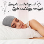 4 Pcs Cotton Chemo Sleep Cap for Women, Soft Cancer Beanie Hat Headwear Turban Stretchy Skull Cap Hair Loss Head Wrap Black, Dark Gray, Light Gray, White