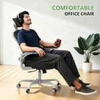 Office Chair Ergonomic Desk Chair, 330Lbs Capacity, High Back Computer Chair For Long Hours Comfortable, Rolling Swivel Executive Task Chair For Home Office With Flip-Up Armrests, Black