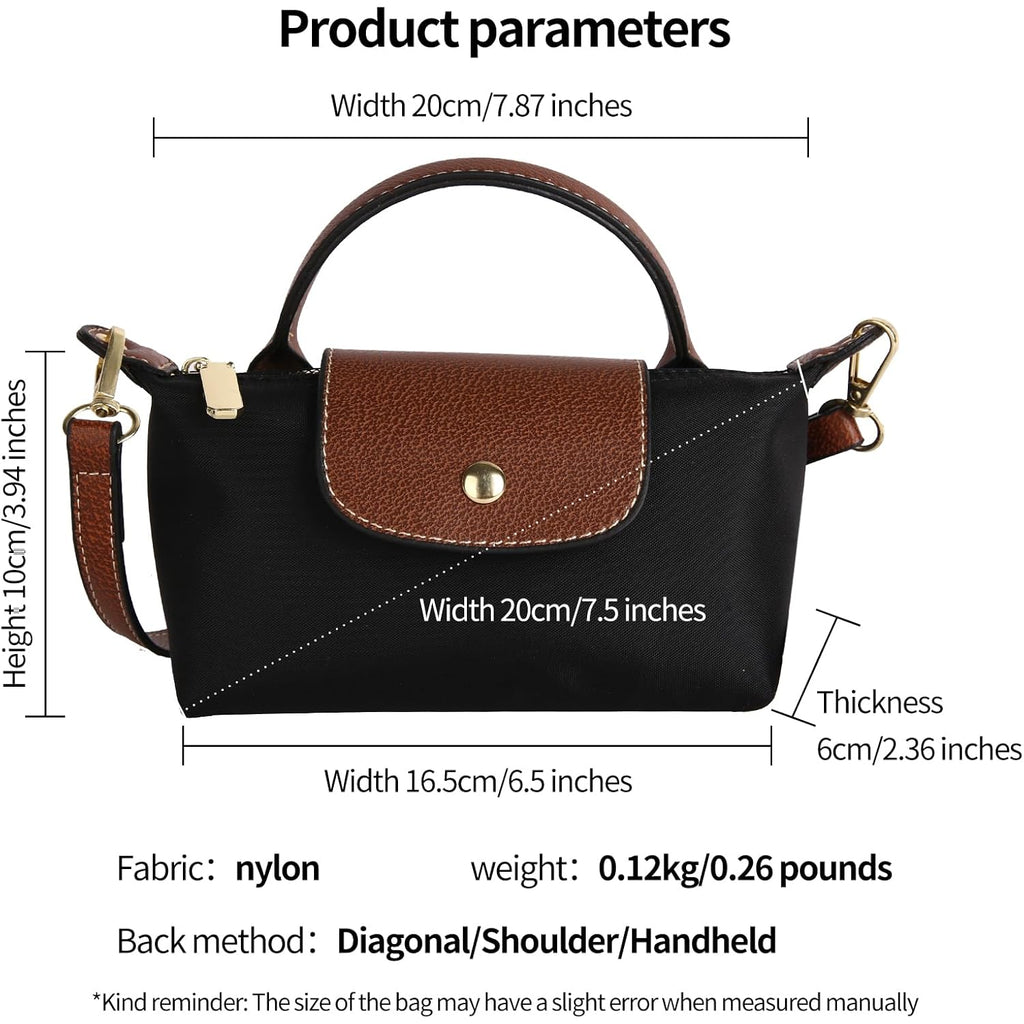 Mini Crossbody Bag for Women - Adjustable Strap Shoulder Purse, Small Spacious Tote with Zipper Pockets for Phone Wallet Keys