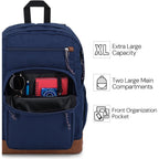 Jansport Cool Backpack, With 15-Inch Laptop Sleeve - Large Computer Bag Rucksack With 2 Compartments, Ergonomic Straps, Navy | 15-Inch Laptop Sleeve