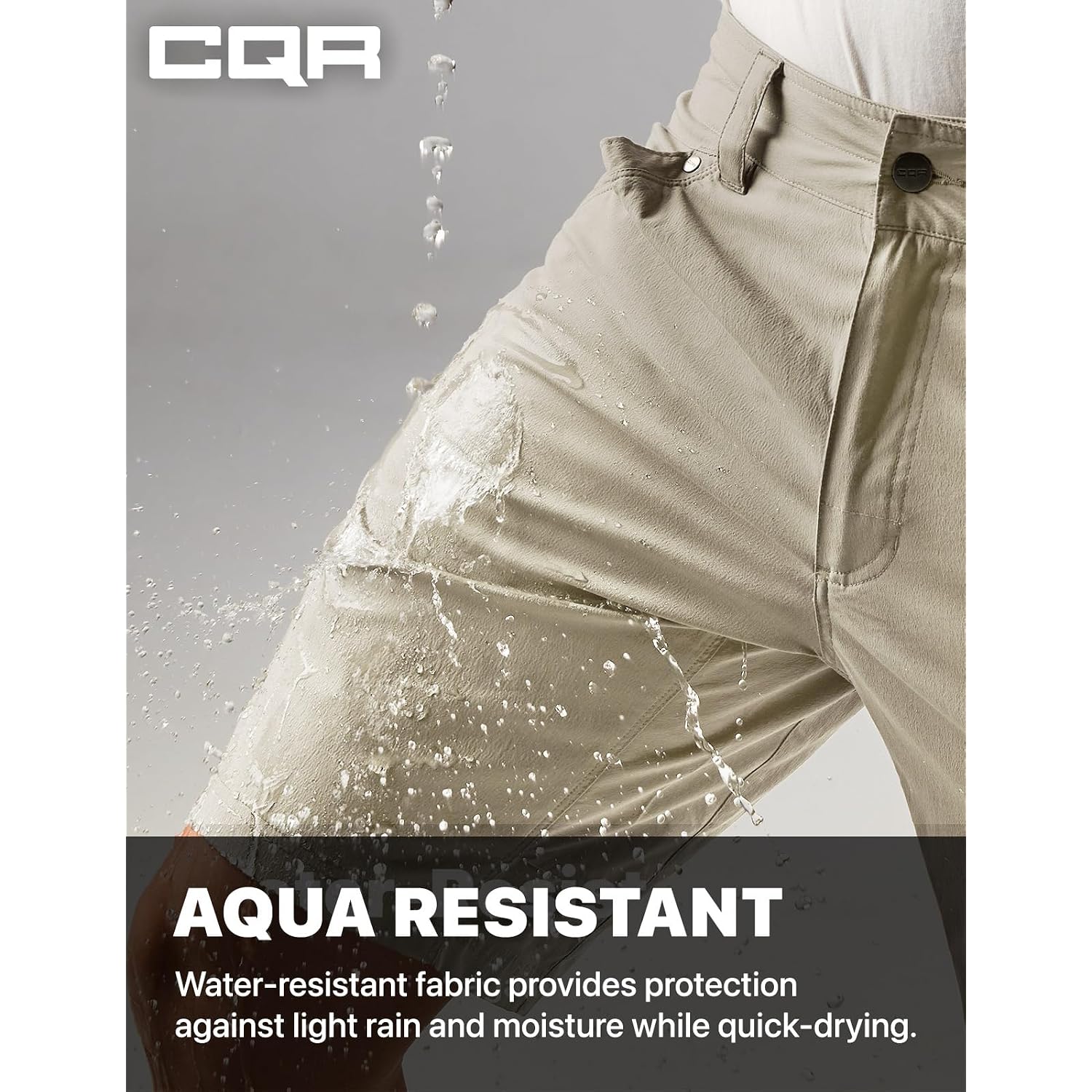 Cqr Men'S Stretch Utility Shorts, Lightweight Quick Dry Casual Shorts, Hiking Golf Cargo Shorts With Zipper Pockets