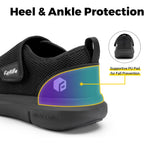 Fitville Diabetic Shoes For Men Extra Wide Slip-On Shoes For Swollen Feet Adjustable Walking Shoes For Elderly Foot Pain Relief Neuropathy - Easytop Wings