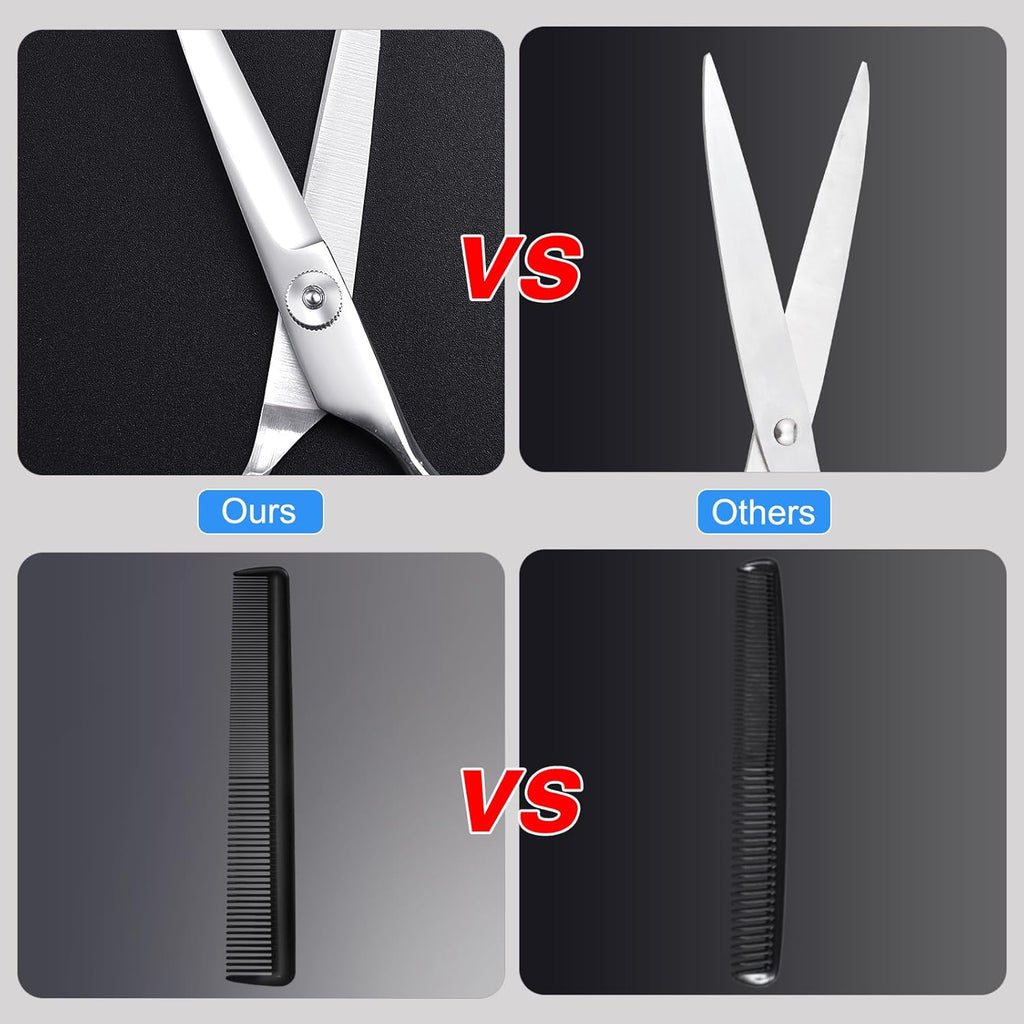 Hair Cutting Scissors, 6.5" Stainless Steel Barber Haircut Shears for Men/Woman, Professional Trimming Scissors Kit for Salon and Home Use, Sharp Edge for Precise Cutting