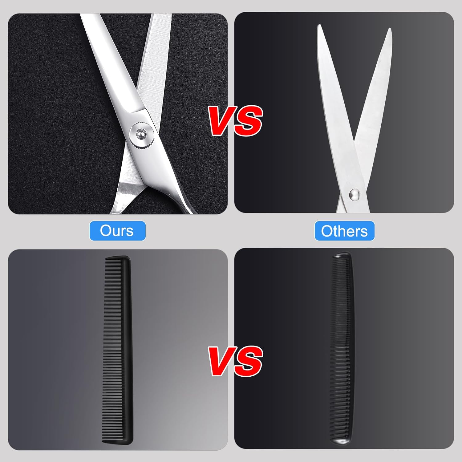 Hair Cutting Scissors, 6.5" Stainless Steel Barber Haircut Shears for Men/Woman, Professional Trimming Scissors Kit for Salon and Home Use, Sharp Edge for Precise Cutting