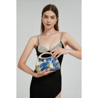 UMREN Straw Clutch Handbags Women Beach Crossbody Hand-woven Summer Purse Wallet Top handle Evening Bag for Wedding Party