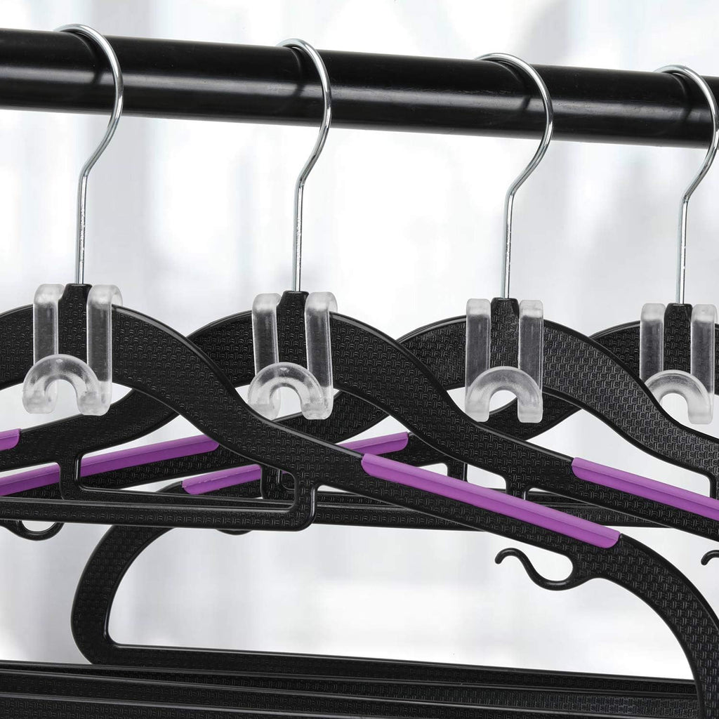 Hanger Hooks Space Saving, 60 Pack Clothes Hanger Connector Hooks, Transparent Stackable Clothes Hangers With Hooks For Closet Organizer (Clear)