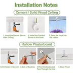 Ceiling Hooks For Hanging Plants - 2 Pack Heavy-Duty Metal Swag Hooks | Metal Hooks Hold Hanging Plants And Lights From Ceilings Or Walls Indoors Or Outdoors; Mounting Hardware Is Included.