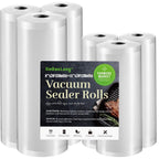 Vacuum Sealer Bags For Food 6 Pack (3 Rolls 11"X20' + 3 Rolls 8"X20') | Commercial Grade, Bpa Free, Freezer Bags, Sous Vide Cooking, Puncture Prevention, Kitchen Essentials