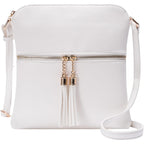 Womens Lightweight Medium Crossbody Purse With Tassel, Perfect Size Crossbody Bags For Daily Use, Travel