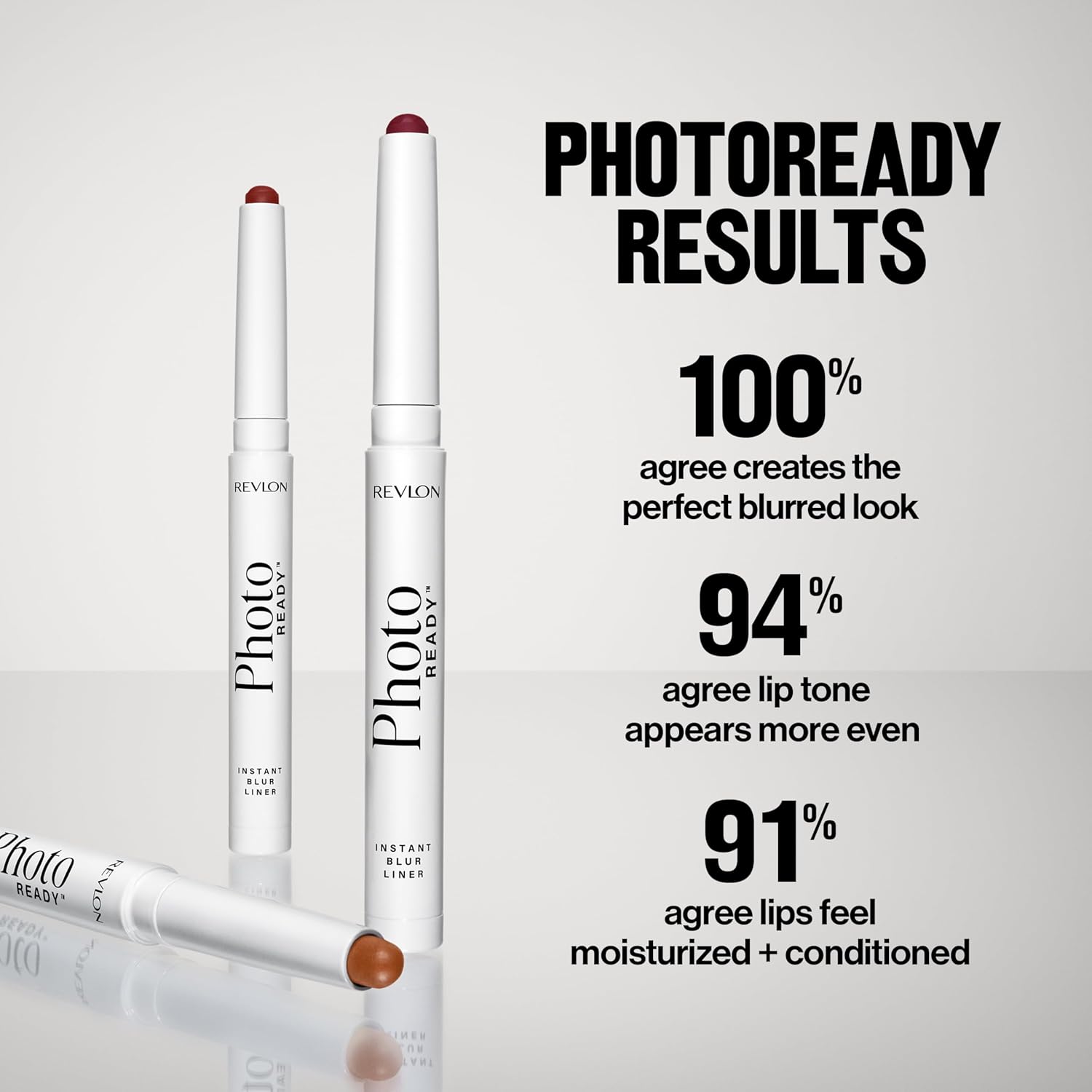 REVLON PhotoReady Instant Blur Liner, Soft Matte Lip Makeup to Overline for Instant Natural, Fuller-Looking Lips, Sheer-to-Buildable, 001 Dewy, 0.05 oz