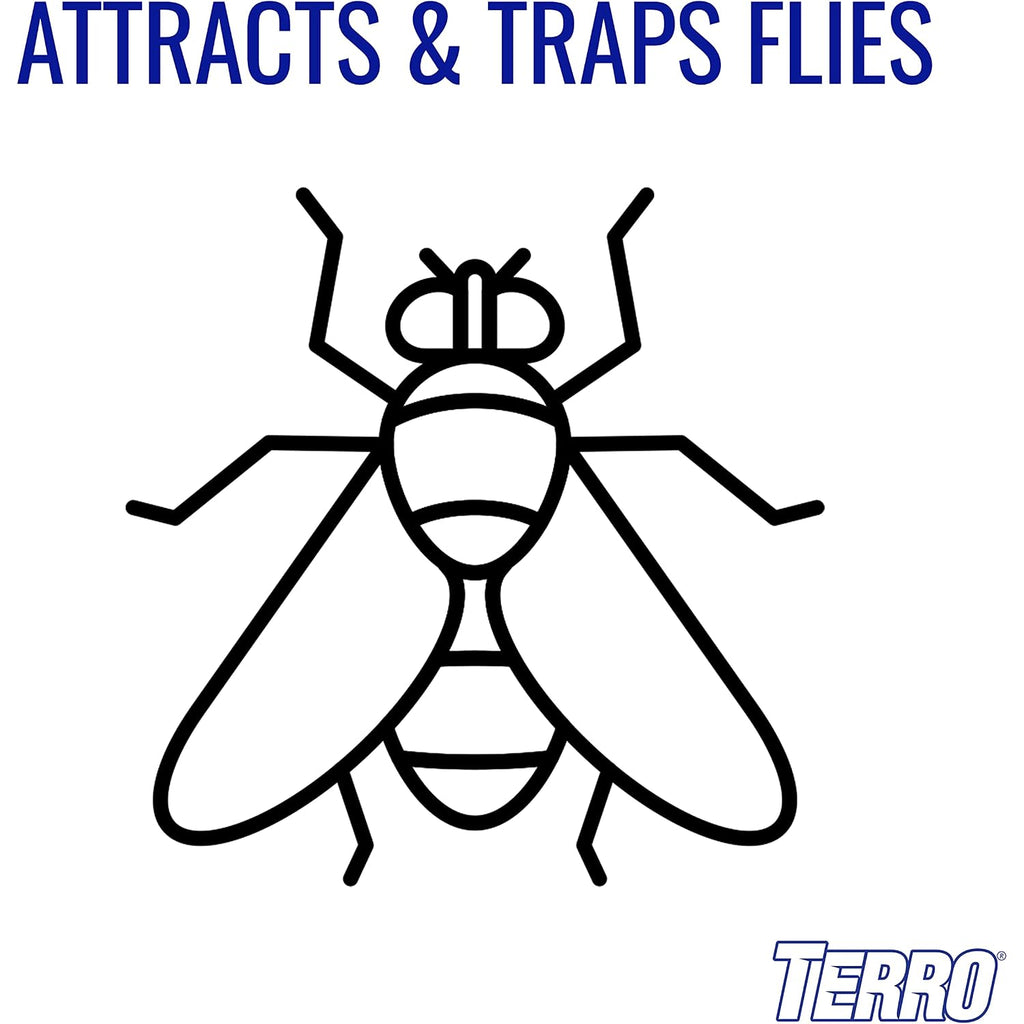 Terro T518 Fly Magnet Indoor Housefly, 8 Count Pack, Sticky Fly Trap Indoor Hanging