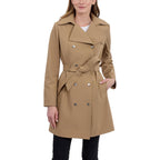 Calvin Klein Women'S Trench Coat, Double Breasted With Detachable Hood And Belt
