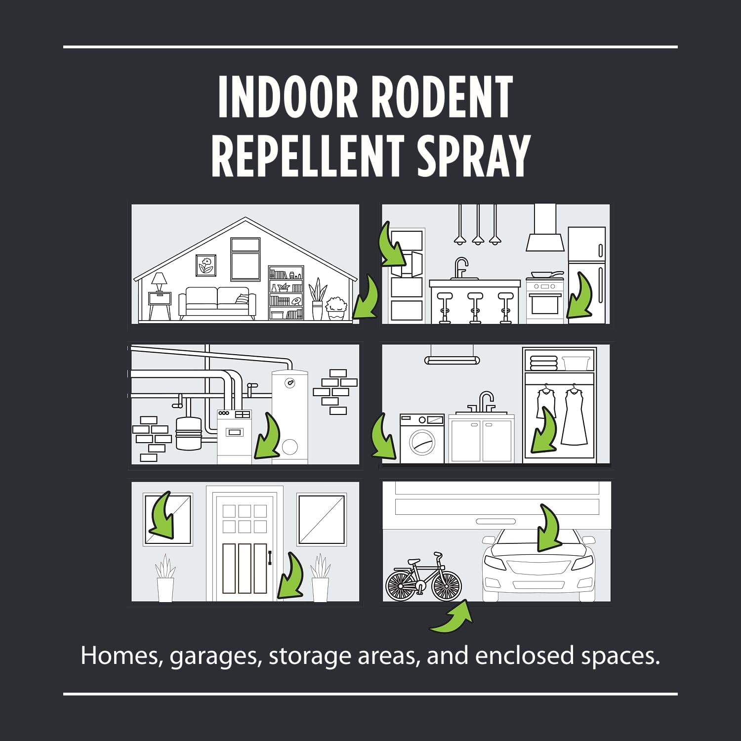 Grandpa Gus'S Rodent Repellent Spray, Natural Peppermint Oil, 16 Fl Oz | Peppermint Oil Spray For Rodents & Mice, Non-Staining Formula, For Cars, Rvs, Garages & Indoor Spaces, Kid & Pet Safe