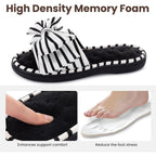 Ultraideas Womens Indoor Outdoor Slippers, Memory Foam Open Toe Cute House Shoes For Bedroom With Bow Design, Gift For Women
