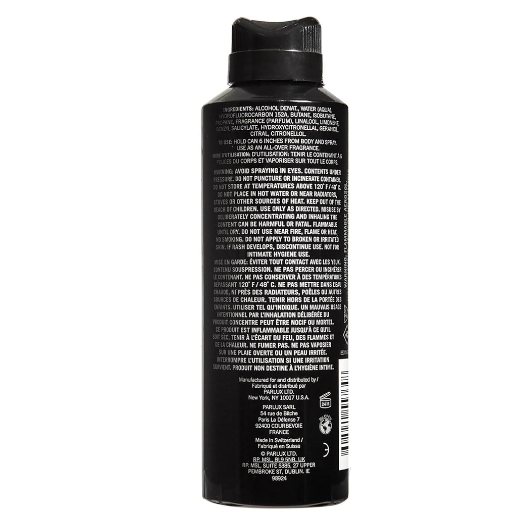 Kenneth Cole Black All Over Body Spray for Men, Aromatic Woody Fragrance, Notes of Watermint, Mandarin, Cedar, and Musk, Long-Lasting Cologne, 6.0 Fl. Oz