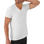 Hanes Men'S Undershirts T-Shirt Pack, V-Neck Cotton Tees For Men, Moisture-Wicking, Odor Control, White Multi-Pack