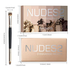 6 Matte Neutral Mini Eyeshadow Palette With Brush - Ultra Blendable Cool-Tone Nude Smokey Eye Shadow Palette, Long-Lasting Wear Smooth Texture