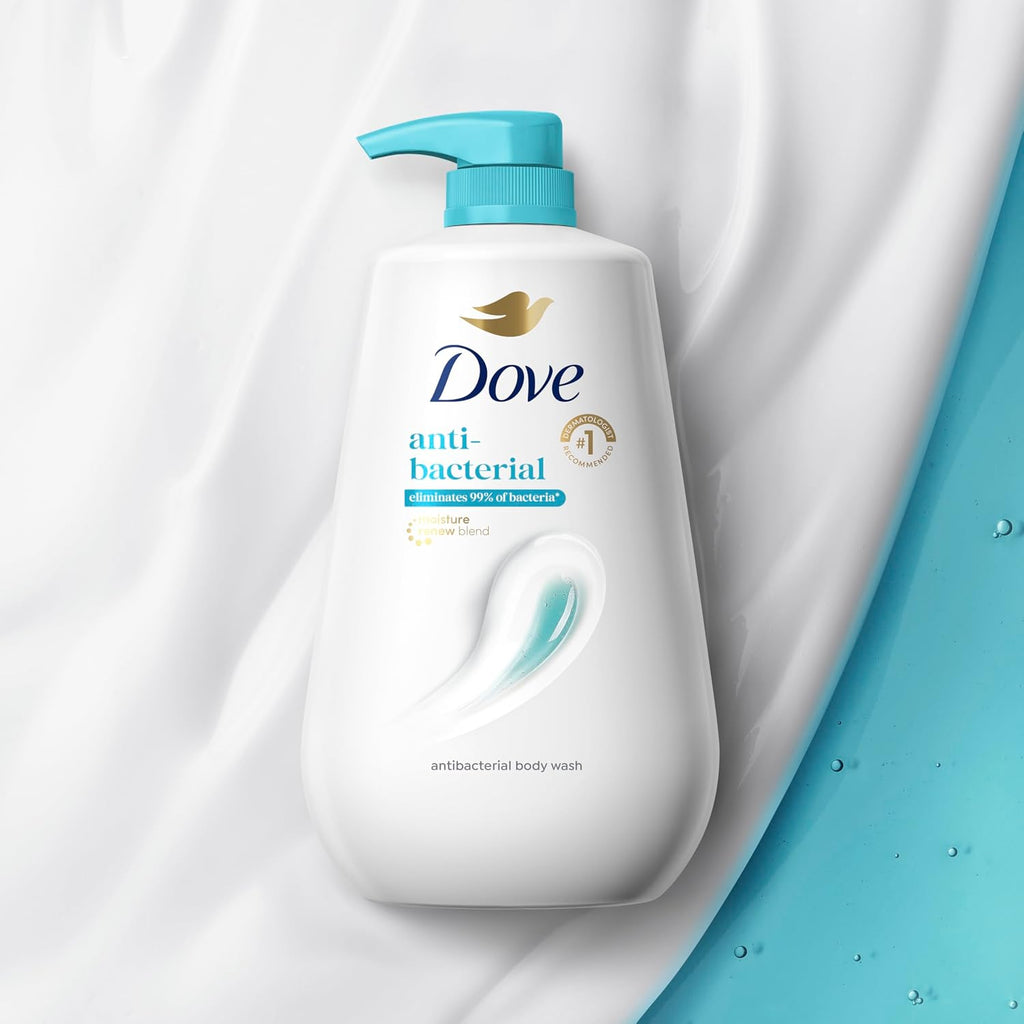 Dove Body Wash With Pump Antibacterial For All Skin Types Protects From Dryness 30.6 Oz
