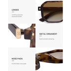 Sojos Retro Polarized Square Aviator Sunglasses For Women Men Vintage 70S Uv400 Protection Shade Sj2609
