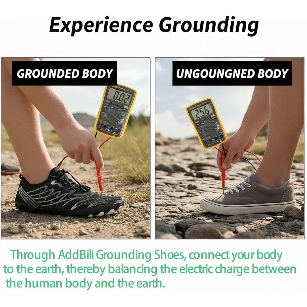 Grounding Shoes Barefoot Shoes With Copper Infused Iinsoles & Conductive Socks, Grounded Footwear For Women Effectively Soft,Comfortable