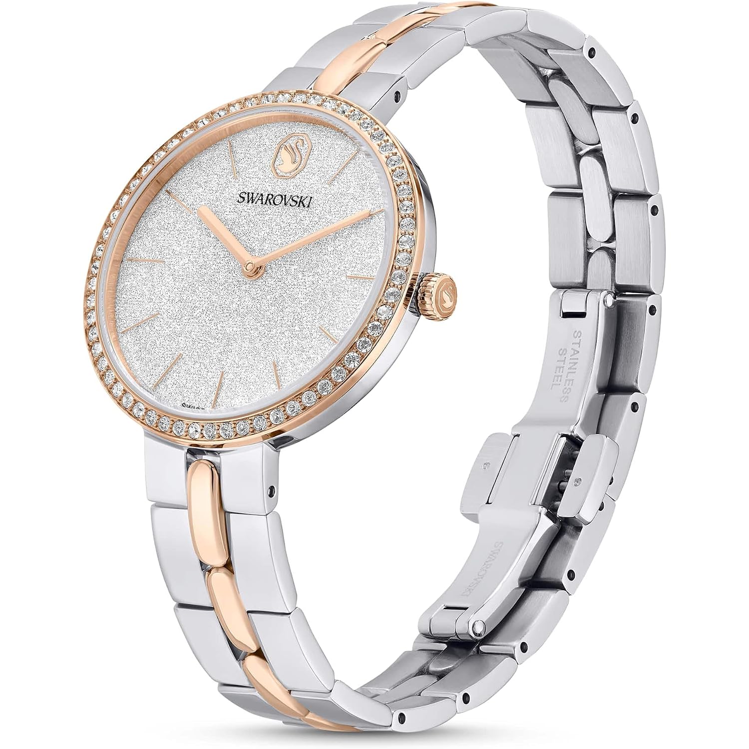 Swarovski Cosmopolitan Watch, Swiss Made, Metal Bracelet, Silver Tone, Mixed Metal Finish
