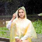 20 Pack Disposable Rain Ponchos For Adults, Clear Plastic Emergency Raincoats With Hood, Individually Wrapped Bulk Rain Ponchos Waterproof Family Pack Camping