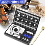 Milligram Scale 50G X 0.001G, Powder Scale 0.001G Accuracy | Micro Scale For Weighing Powders & Jewelry, 50G Calibration Weight For Mg Scale, 6 Units, Tare, Lcd Display