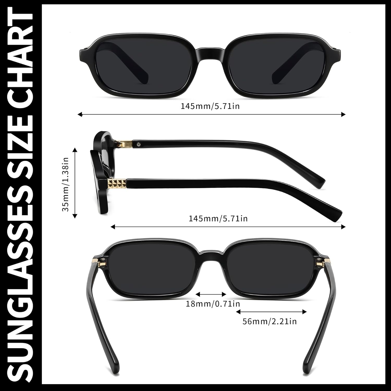 Retro Rectangle Sunglasses for Women Men Trendy Vintage Small Square Sun Glasses 90s Fashion Cute Sunnies CL010